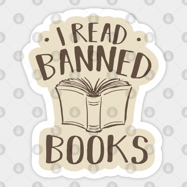 I Read Banned Books Sticker by TIHONA